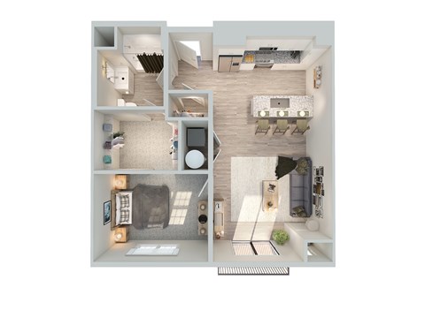 2 bed 2 bath A at Park Lamont Townhomes Apartments, Ohio, 44106